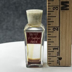 Vintage Red Satin Angelique Cologne MINI Glass Bottle Vanity Decor